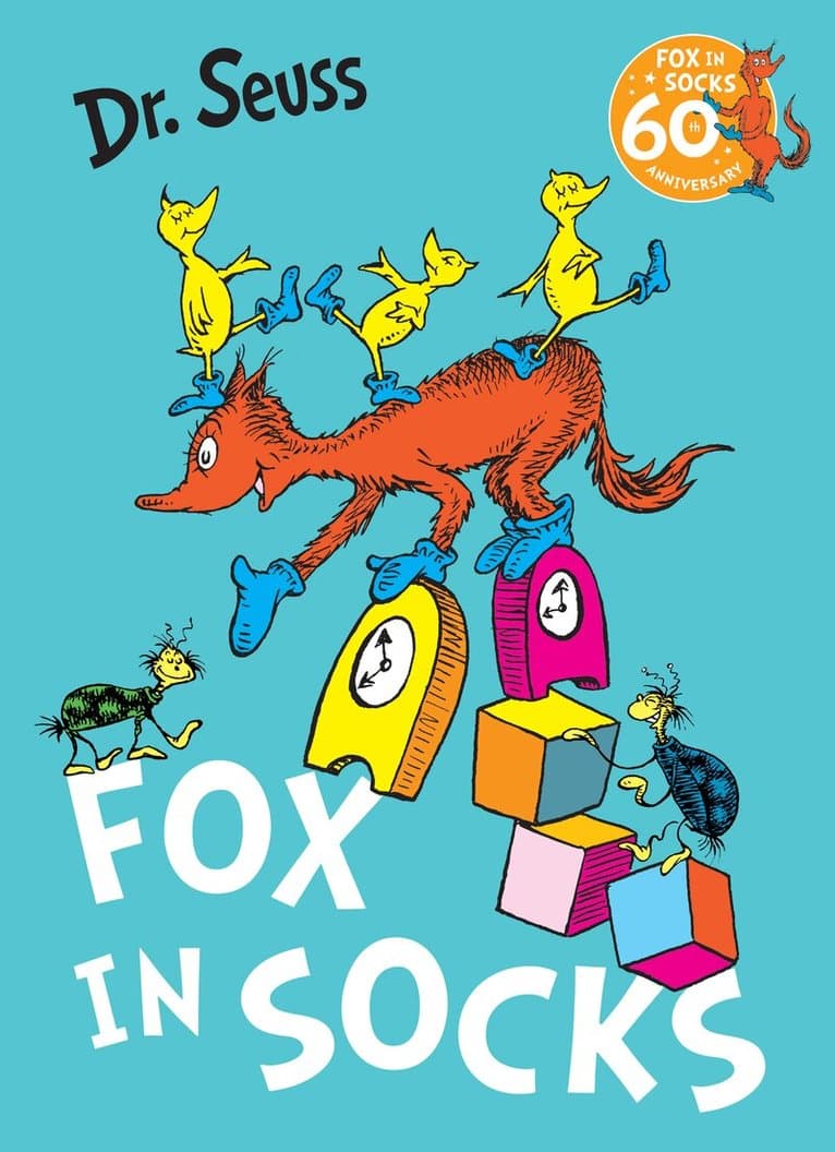 Omslag till boken Fox in Socks av Dr. Seuss