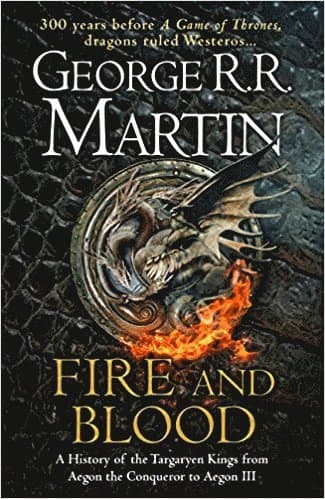 Omslag till boken Fire and Blood av George R. R. Martin
