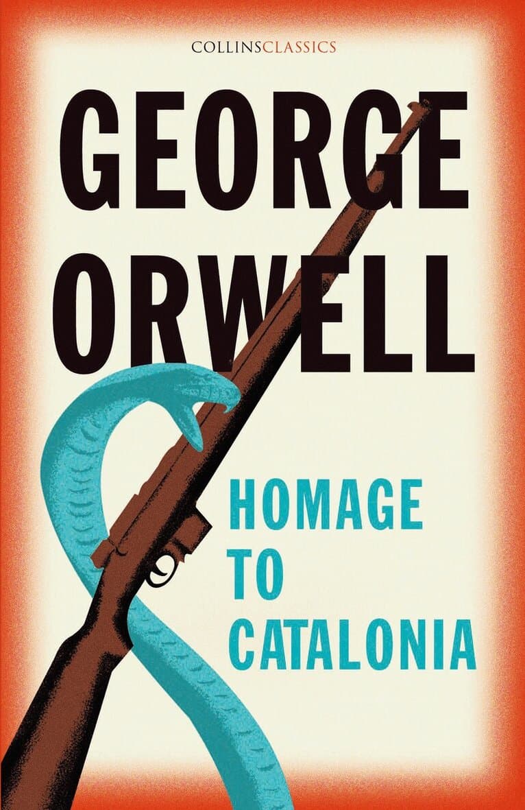 Omslag till boken Homage to Catalonia av George Orwell