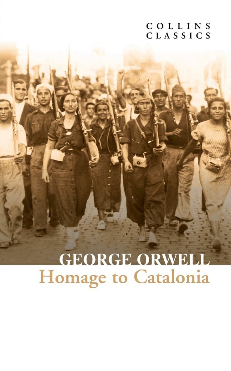 Omslag till boken Homage to Catalonia av George Orwell