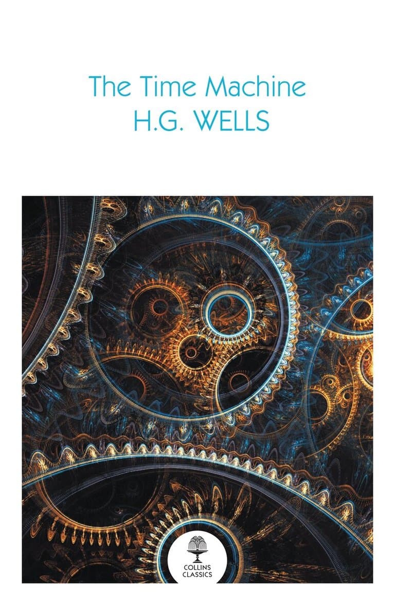 Omslag till boken Time Machine av H. G. Wells