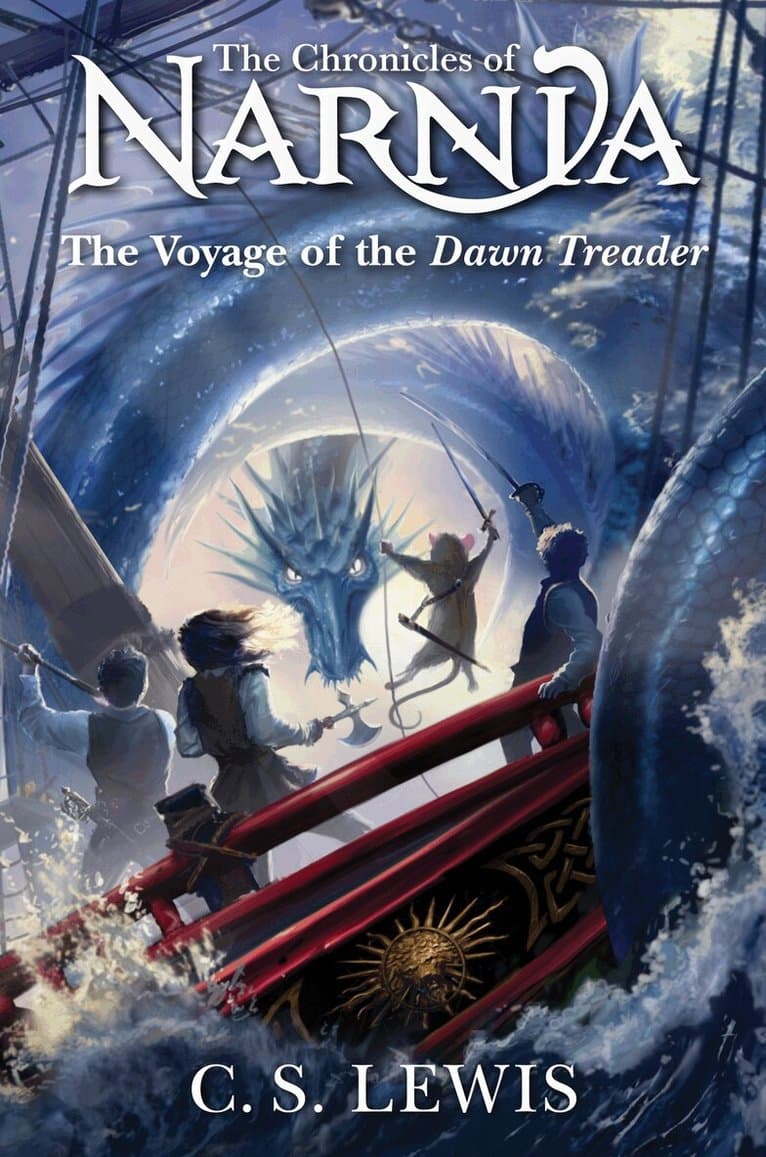 Omslag till boken Voyage of the Dawn Treader av C. S. Lewis