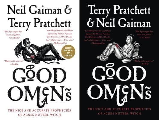 Omslag till boken Good Omens av Neil Gaiman