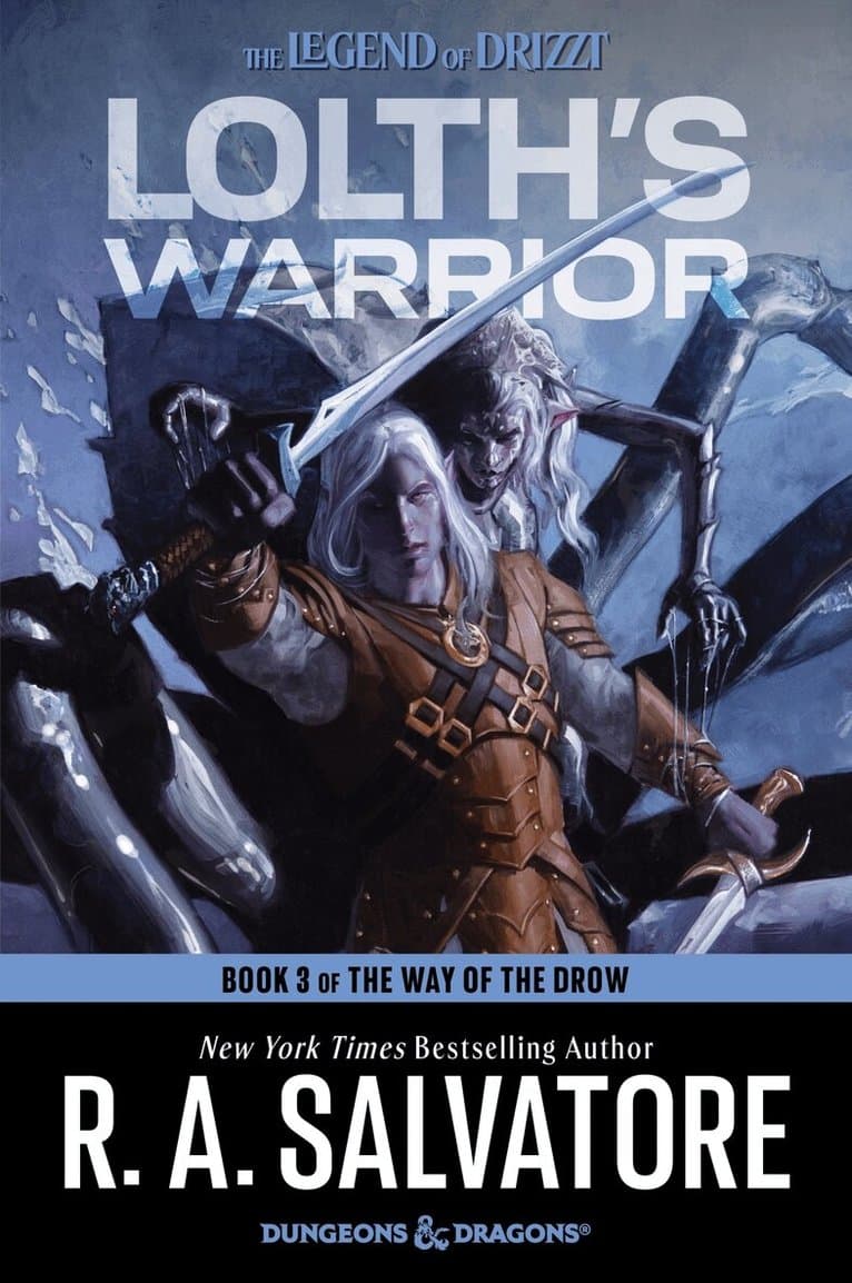 Omslag till boken Lolth's Warrior av R. A. Salvatore