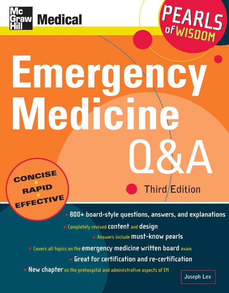 Emergency Medicine Q&A: Pearls of Wisdom, Third Edition