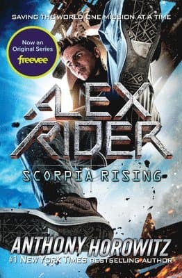 Omslag till boken Scorpia Rising av Anthony Horowitz