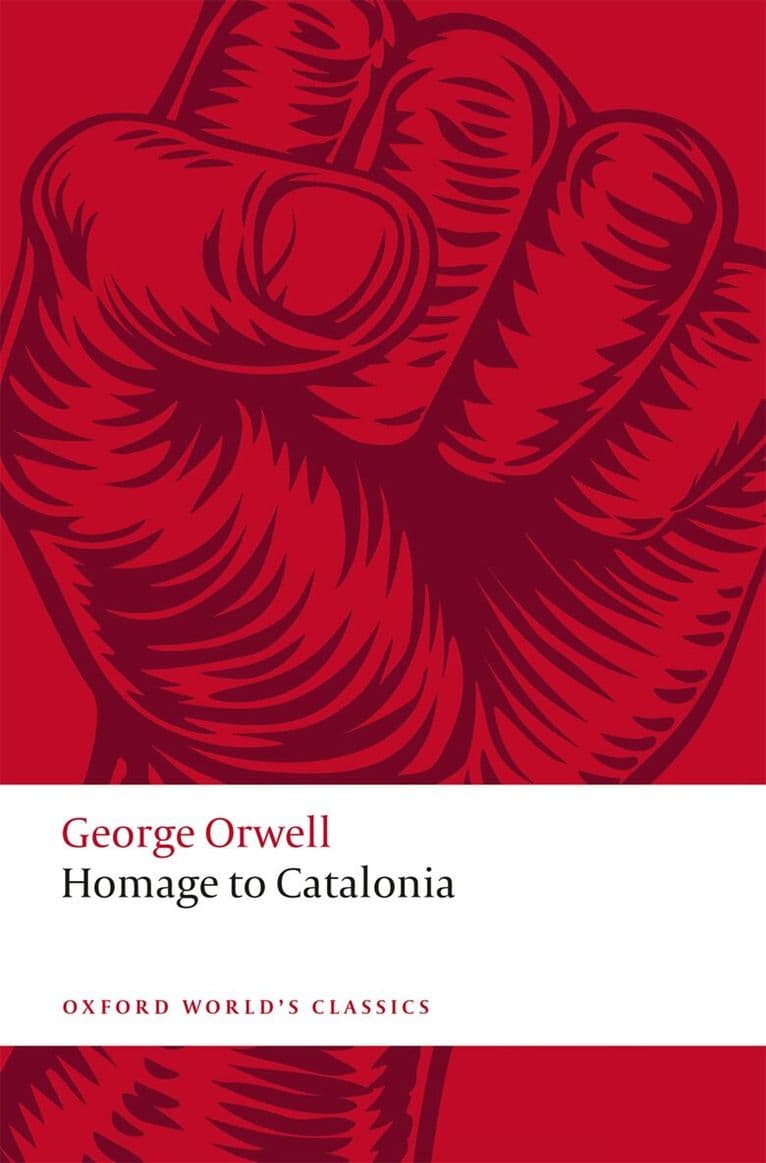 Omslag till boken Homage to Catalonia av George Orwell