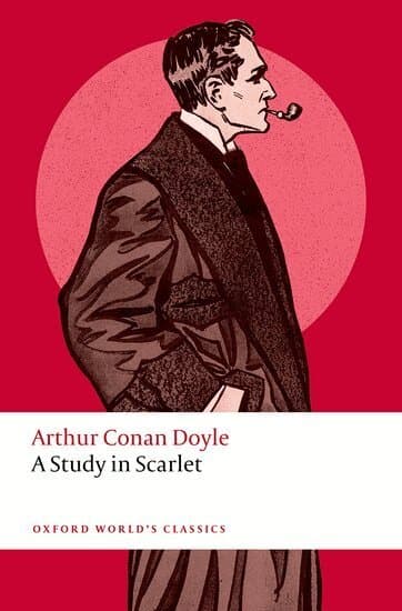 Omslag till boken A Study in Scarlet av Arthur Conan Doyle