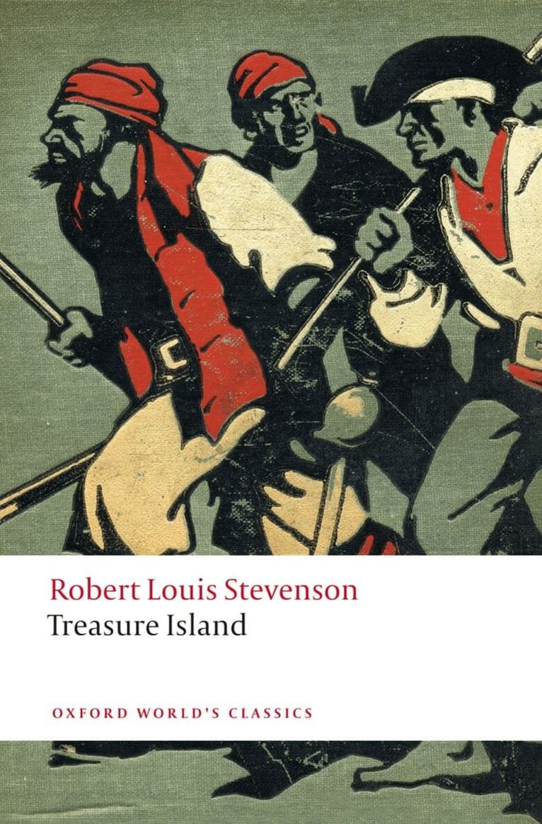 Omslag till boken Treasure Island av Robert Louis Stevenson