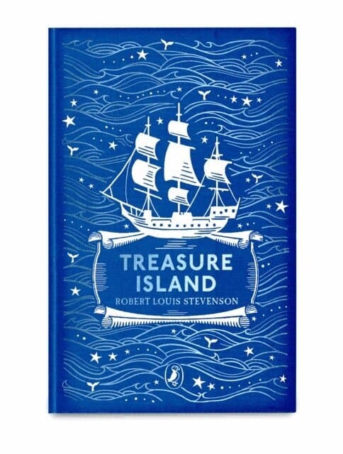 Omslag till boken Treasure Island av Robert Louis Stevenson