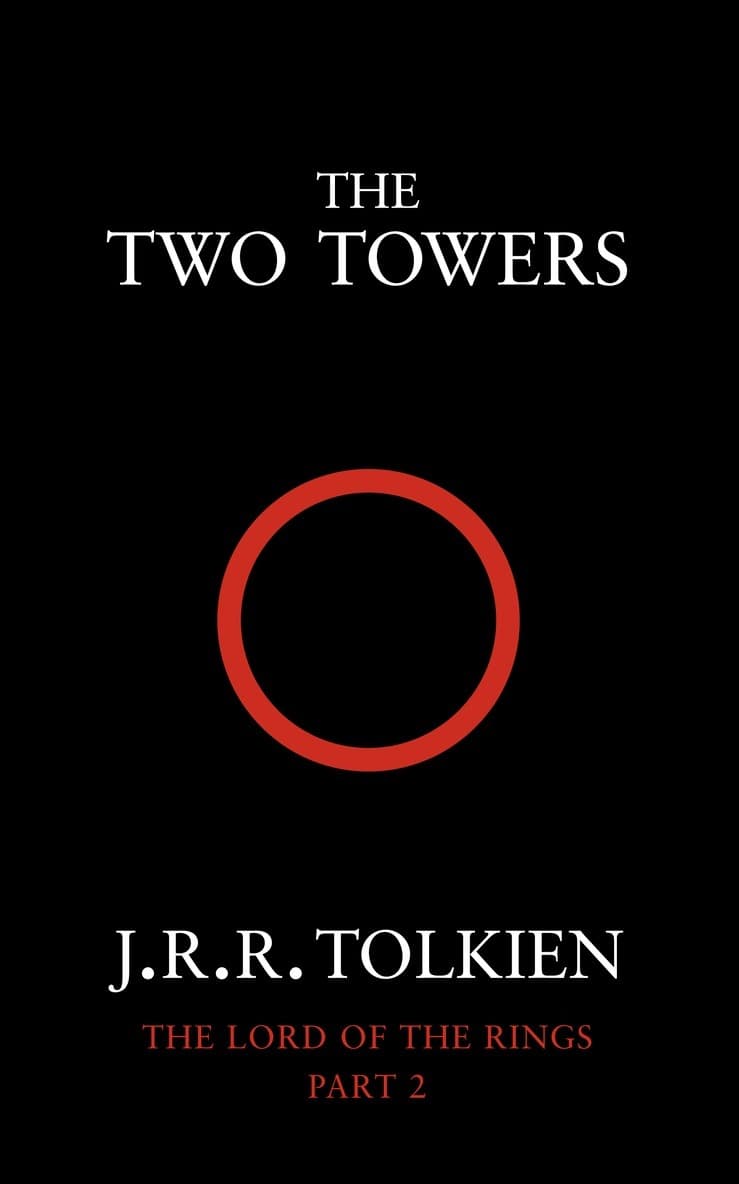 Omslag till boken Two Towers av J. R. R. Tolkien