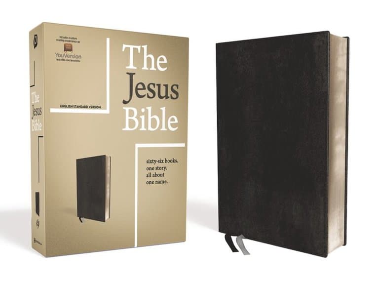 Jesus Bible, ESV Edition, Leathersoft, Black
