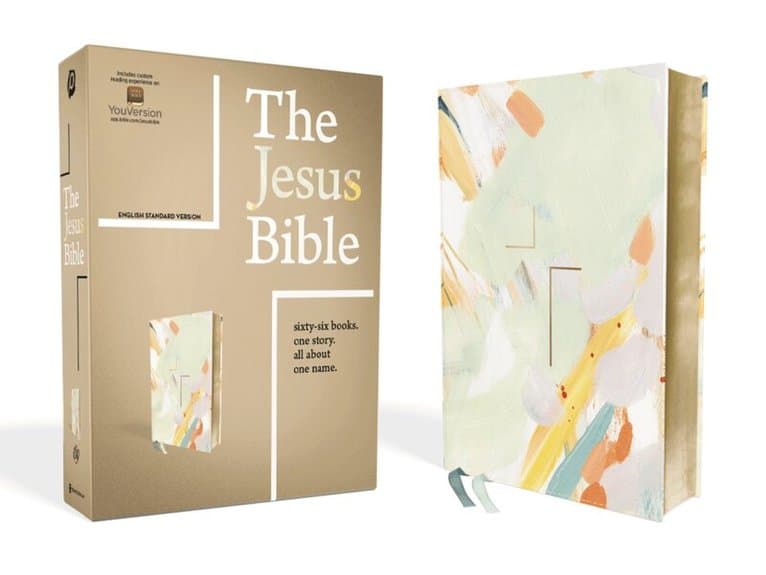 Jesus Bible Artist Edition, ESV, Leathersoft, Multi-color/Teal