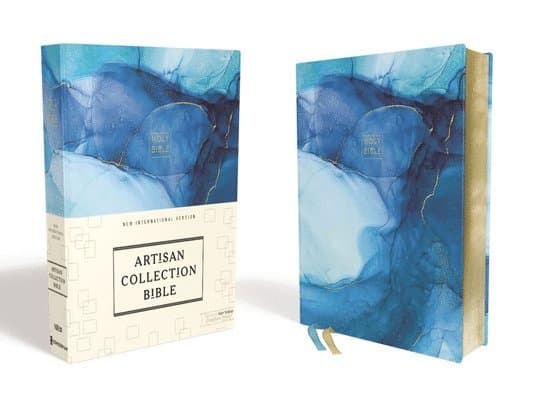 NIV, Artisan Collection Bible, Cloth over Board, Blue, Art Gilded Edges, Red Letter, Comfort Print