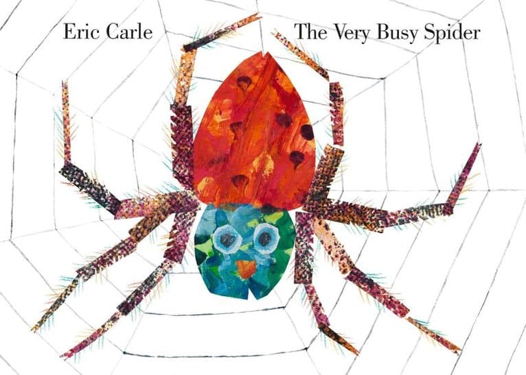 Omslag till boken Very Busy Spider av Eric Carle