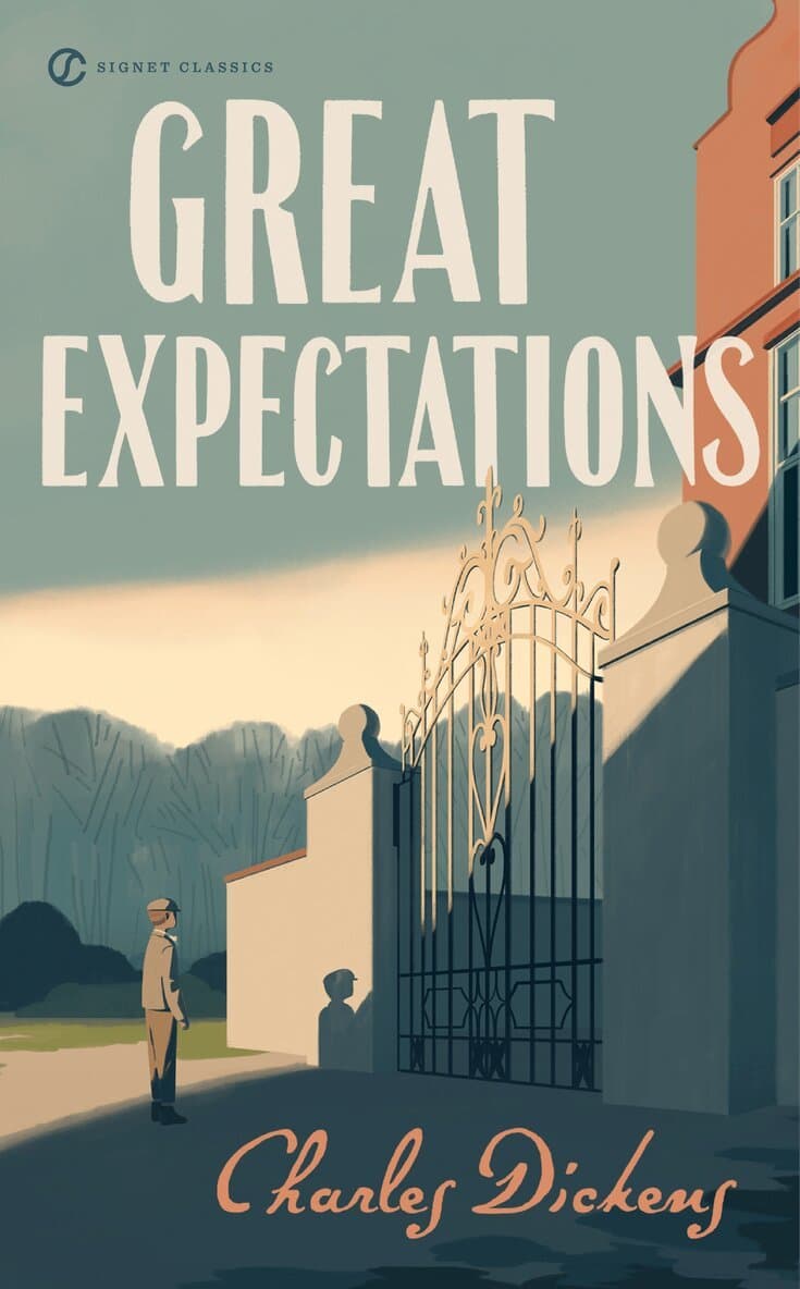 Omslag till boken Great Expectations av Charles Dickens