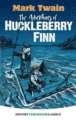 Omslag till boken The Adventures of Huckleberry Finn av Mark Twain