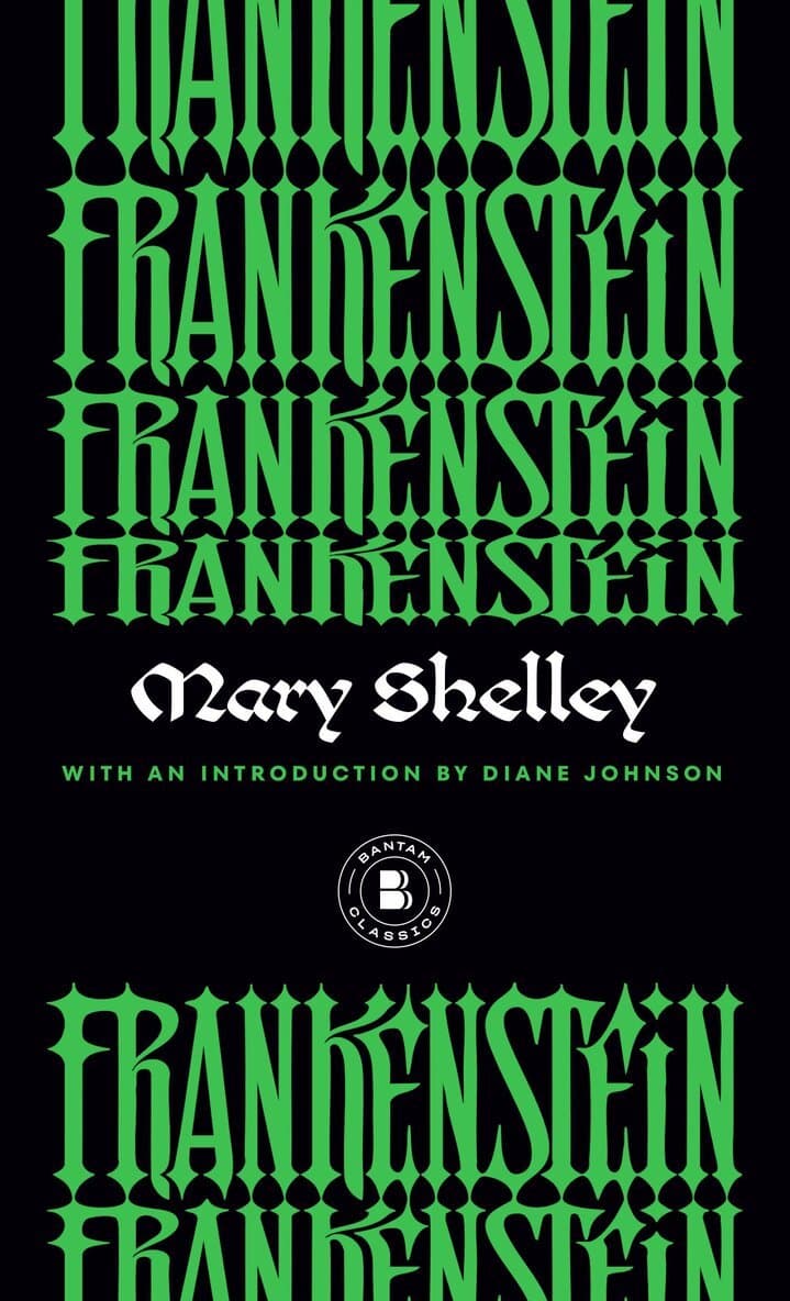 Omslag till boken Frankenstein av Mary Shelley