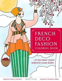 French Deco Fashion Coloring Book