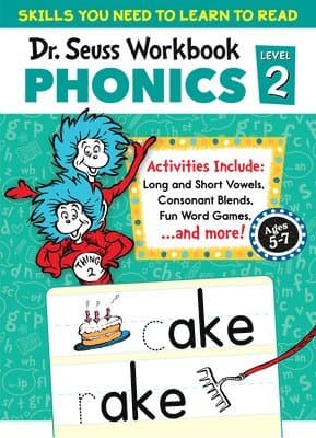 Dr. Seuss Phonics Level 2 Workbook: A Phonics Workbook to Help Kids Ages 5-7 Learn to Read (for Kindergarten and 1stgrade)