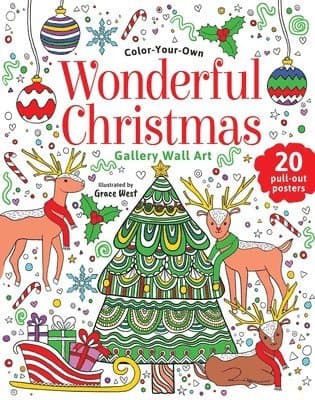 Wonderful Christmas: Coloring Book: Color-Your-Own Gallery Wall Art