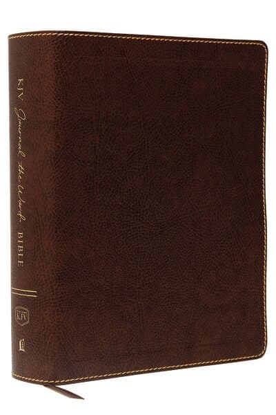 KJV Large Print Bible, Journal the Word, Reflect, Journal or Create Art Next to Your Favorite Verses (Brown Bonded Leather, Red Letter, Comfort Print: King James Version)