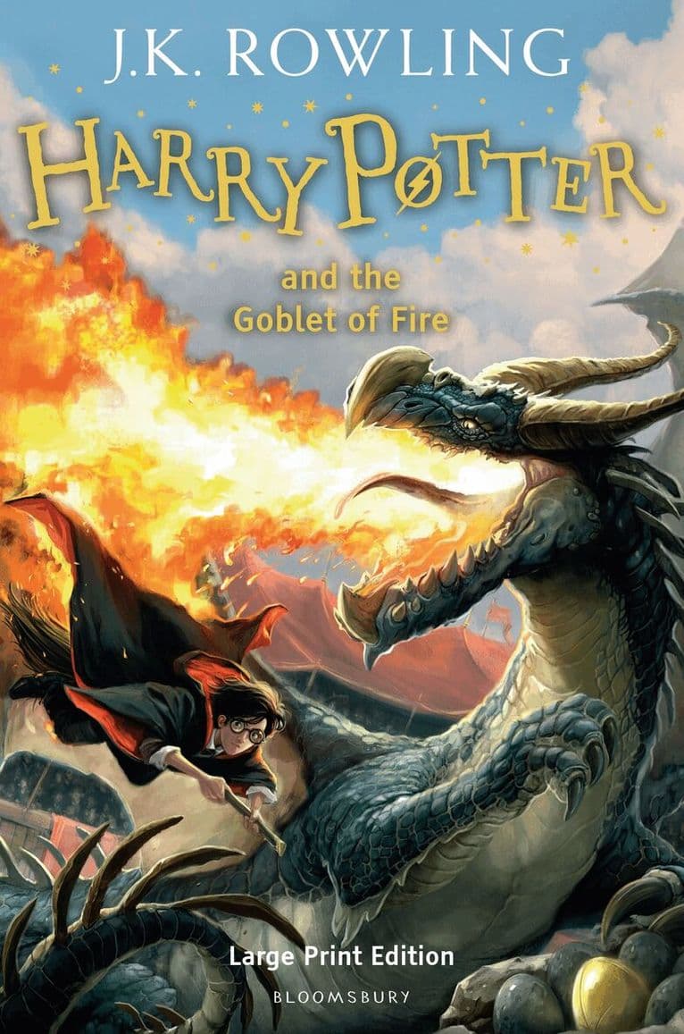 Omslag till boken Harry Potter and the Goblet of Fire av J.K. Rowling