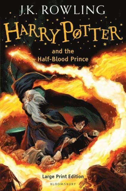 Omslag till boken Harry Potter and the Half-Blood Prince av J.K. Rowling