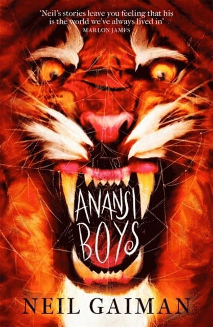 Omslag till boken Anansi Boys av Neil Gaiman