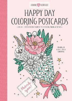 Happy Day Coloring Postcards