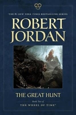 Omslag till boken The Great Hunt av Robert Jordan