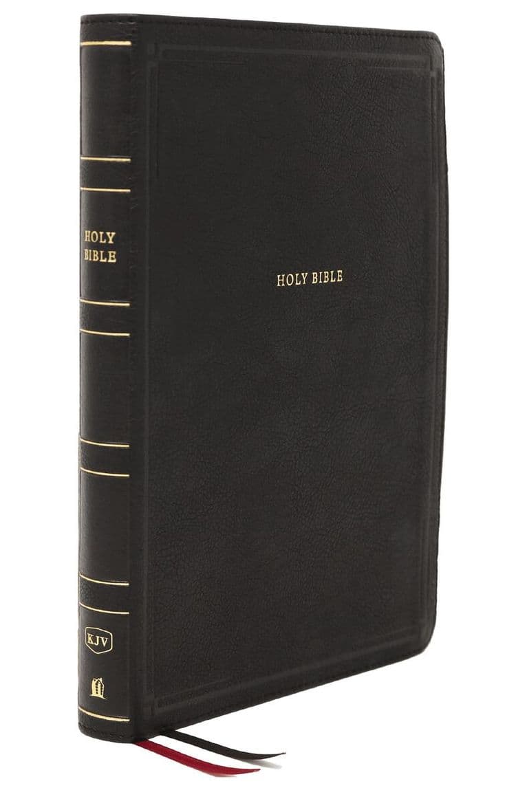 KJV Holy Bible: Giant Print Thinline Bible, Black Leathersoft, Red Letter, Comfort Print: King James Version