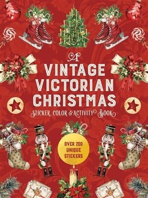 Vintage Victorian Christmas Sticker, Color & Activity Book
