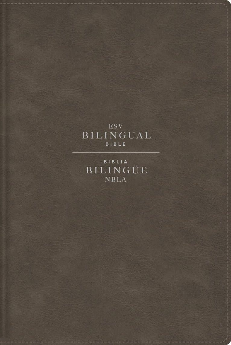 ESV/NBLA, Bilingual Bible, Leathersoft, Grey/ ESV/NBLA, Biblia Bilingüe, Leathersoft, Gris