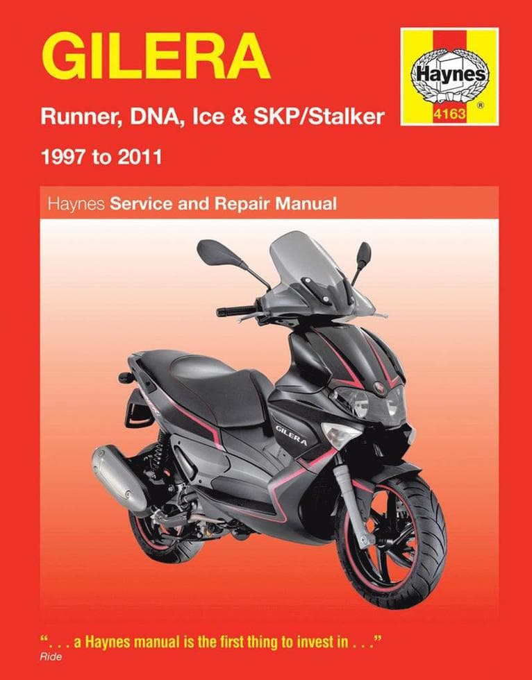 Gilera Runner, DNA, Ice & SKP/Stalker (97 - 11) Haynes Repair Manual
