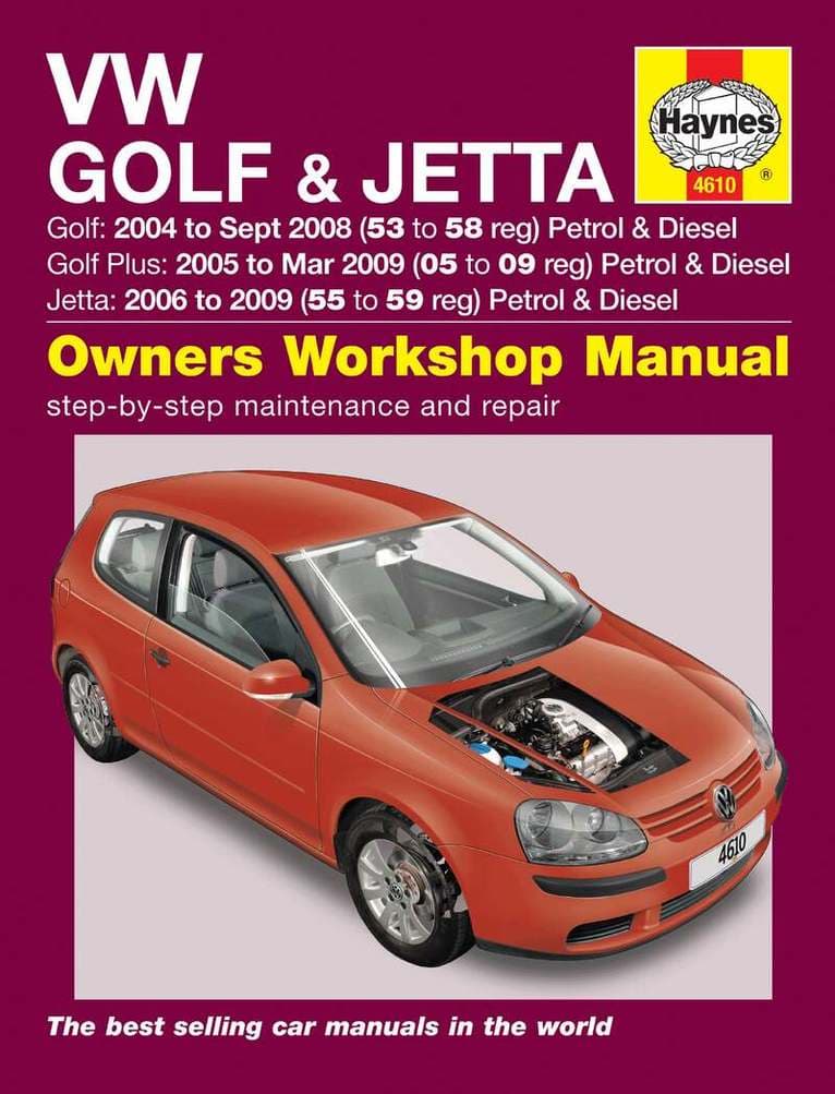 VW Golf (04 - Sept 08), Golf Plus (05 - Mar 09) & Jetta (06 - 09) Haynes Repair Manual