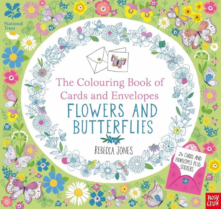 National Trust: The Colouring Book of Cards and Envelopes - Flowers and Butterflies
