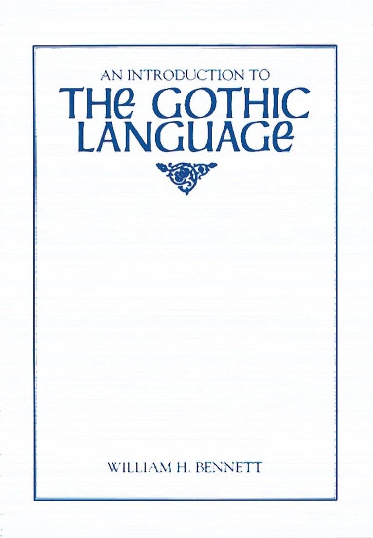 Introduction to the Gothic Language