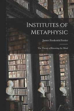 Institutes of Metaphysic
