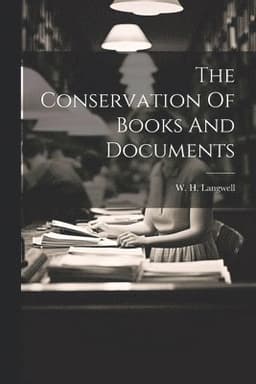 Conservation Of Books And Documents