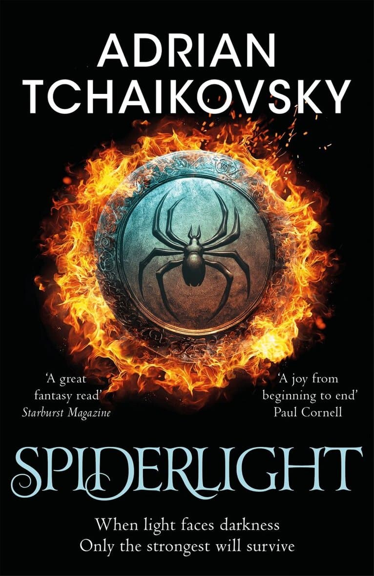 Omslag till boken Spiderlight av Adrian Tchaikovsky