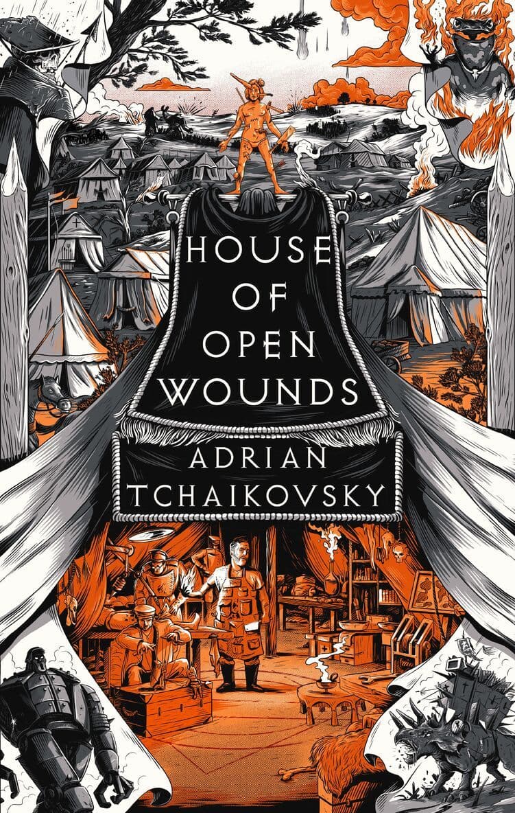 Omslag till boken House of Open Wounds av Adrian Tchaikovsky