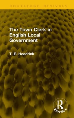 Town Clerk in English Local Government