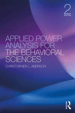 Applied Power Analysis for the Behavioral Sciences