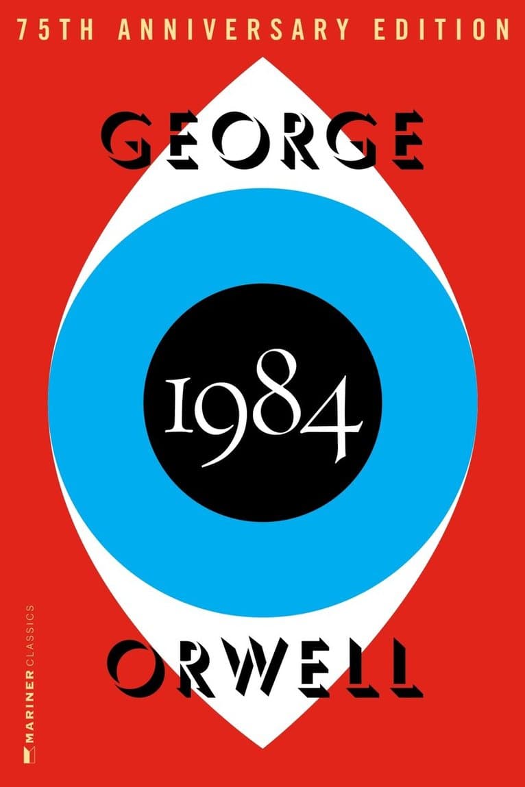 Omslag till boken 1984 av George Orwell