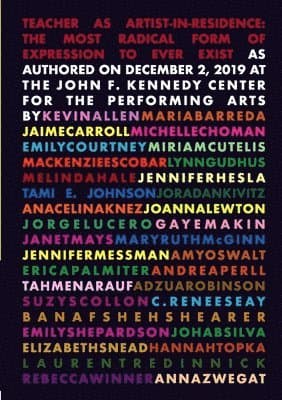 Teacher As Artist-in-Residence