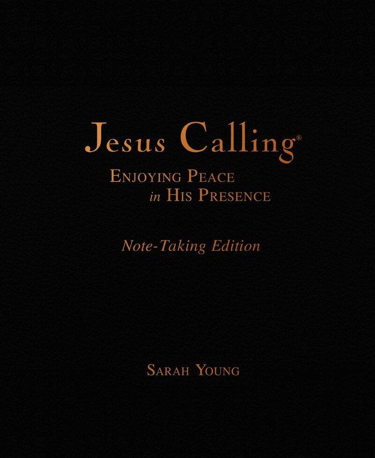 Jesus Calling Note-Taking Edition, Leathersoft, Black, with Full Scriptures