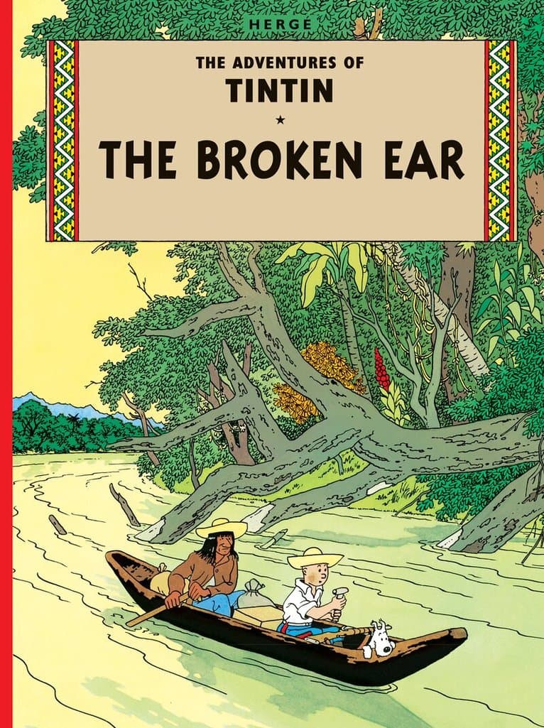 Omslag till boken Broken Ear av Hergé