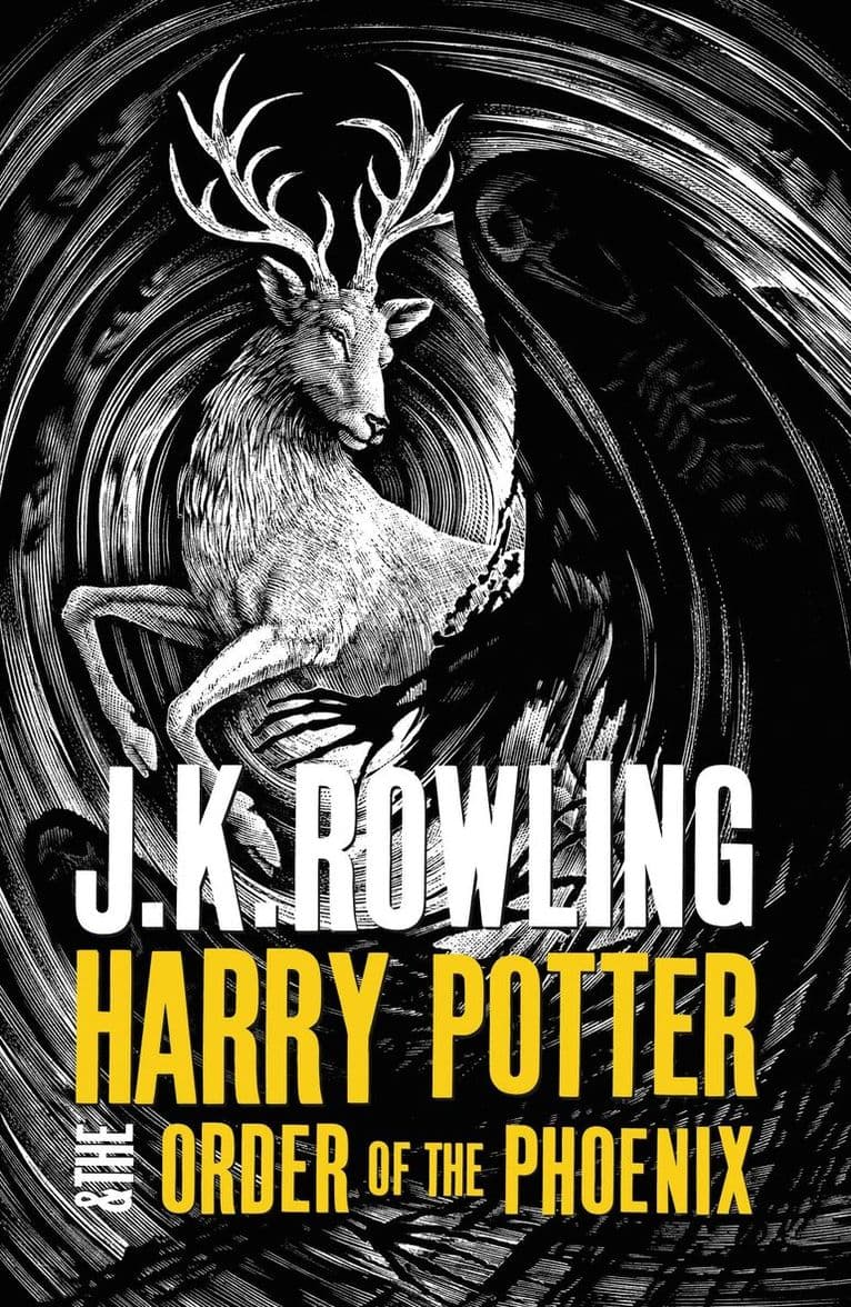 Omslag till boken Harry Potter and the Order of the Phoenix av J.K. Rowling