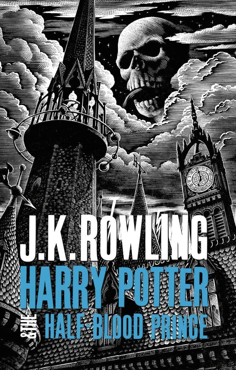 Omslag till boken Harry Potter and the Half-Blood Prince av J.K. Rowling
